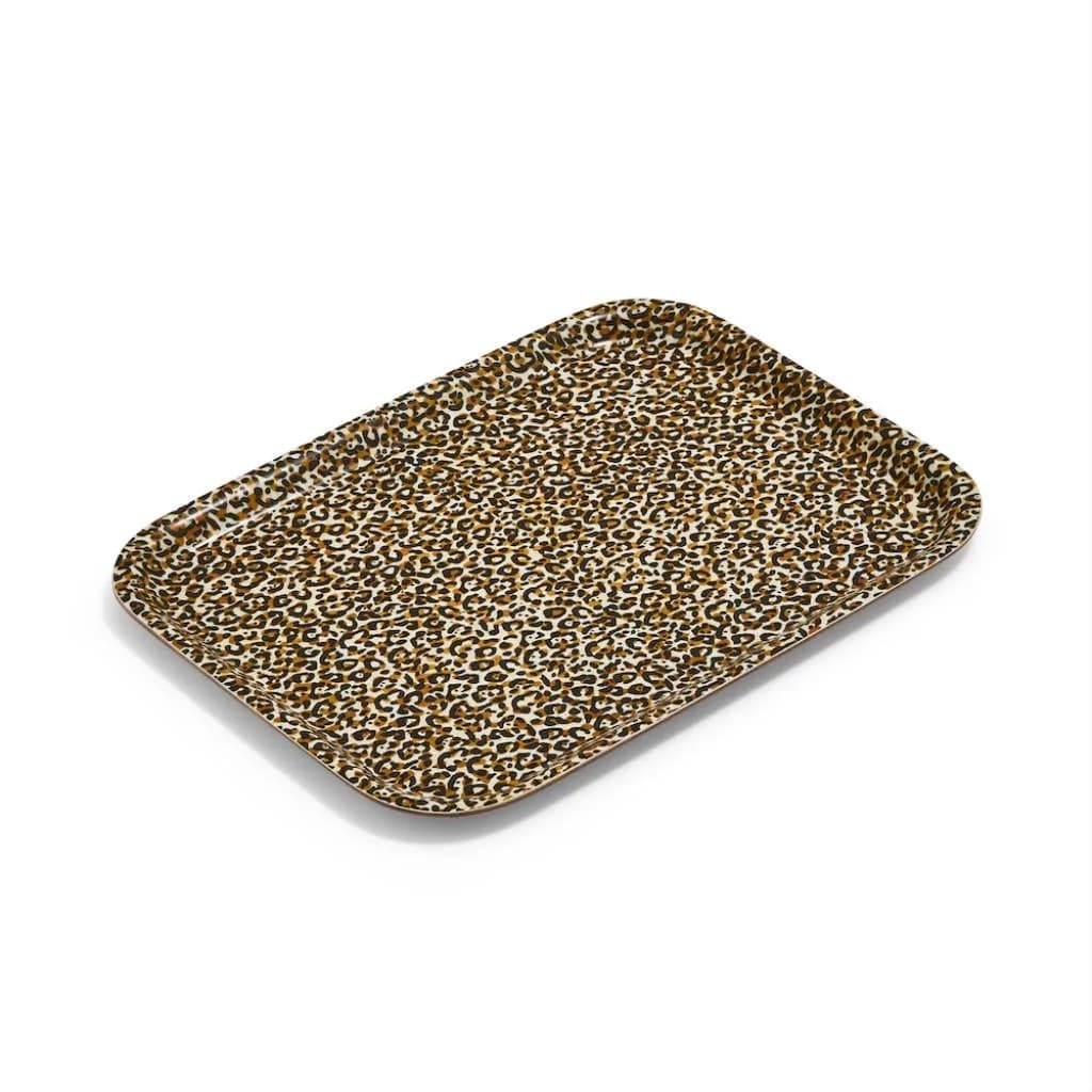 Spode Creatures of Curiosity Leopard Dikdörtgen Ahşap Tepsi 27x20 cm