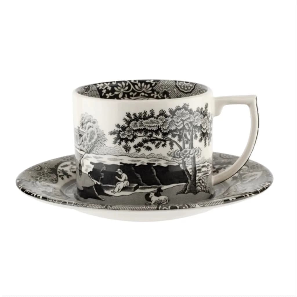 Spode Black Italian Çay Fincanı