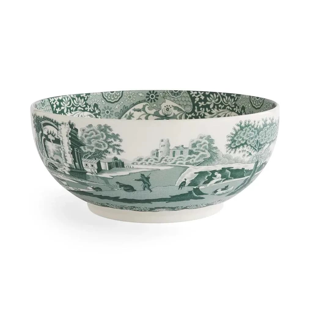 Spode Heritage Green Italian Yuvarlak Salata Servis Kase 29 cm