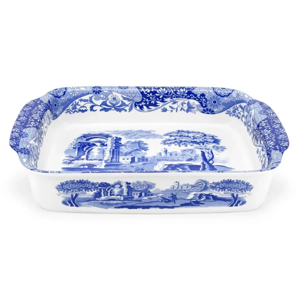 Spode Blue Italian Dikdörtgen Fırın Servis Büyük 40x30 cm
