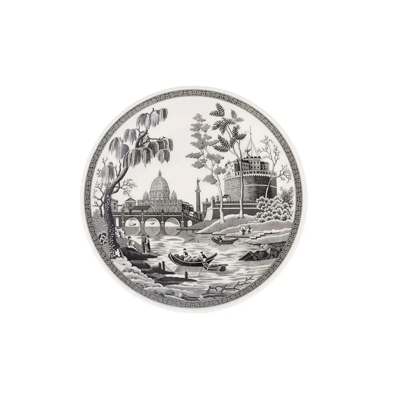 Spode Black Italian Makarna Tabağı 22,2 cm