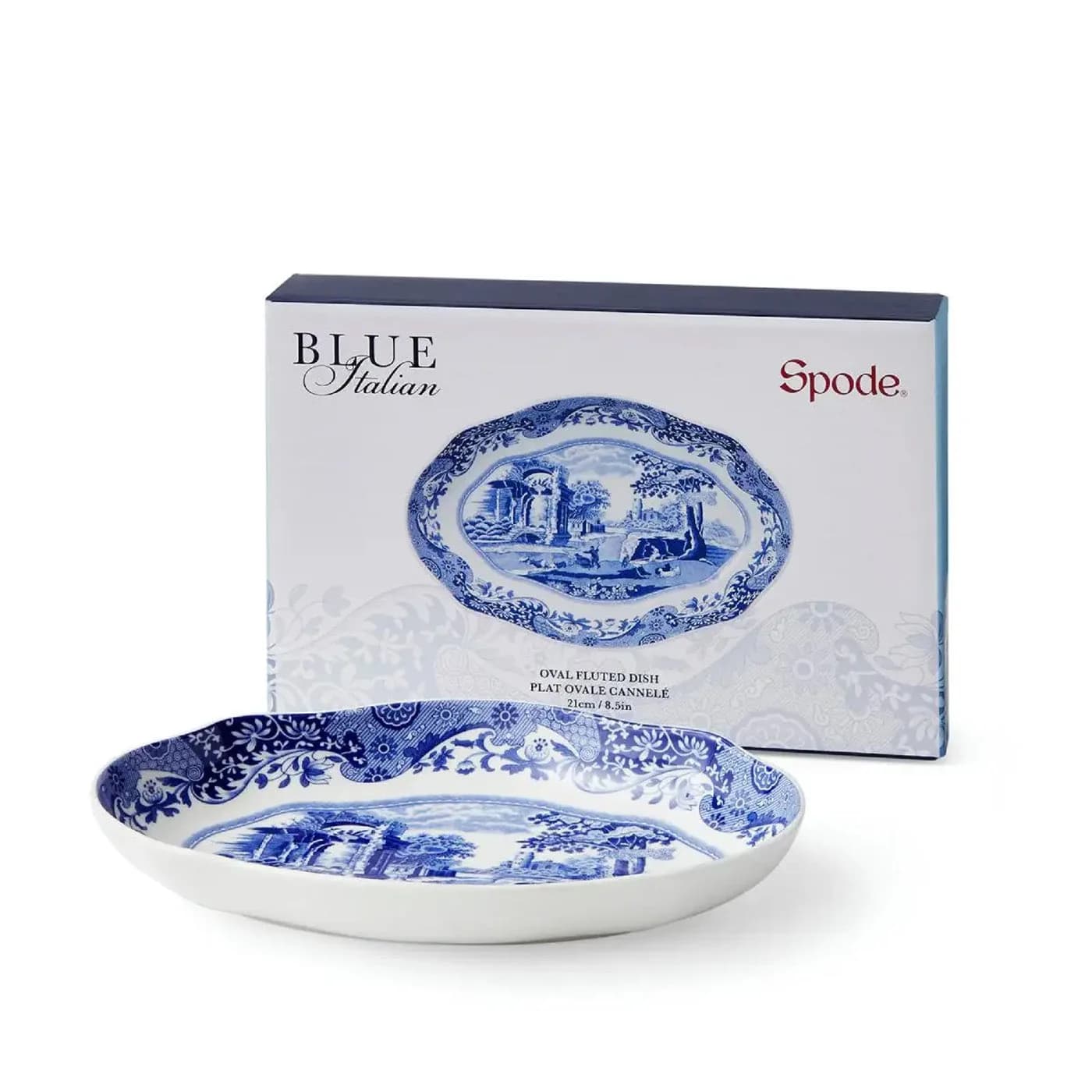 Spode Blue Italian Oval Servis Tabağı 14x21,5 cm