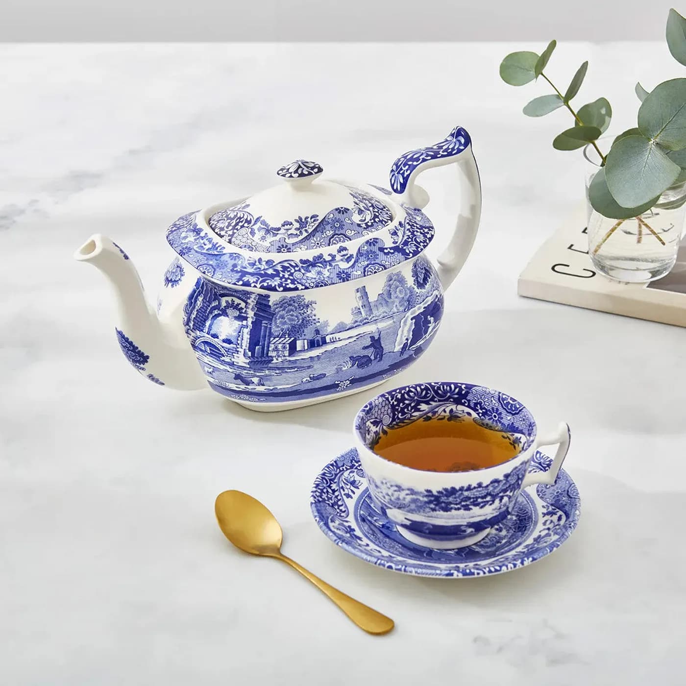 Spode Blue Italian Demlik